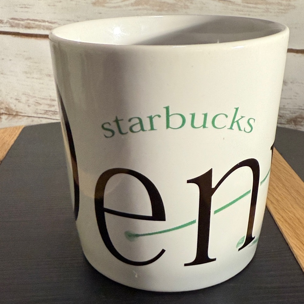 Starbucks Coffee Mug City Collection Denver Featuring A Skier Vintage 1994 EUC